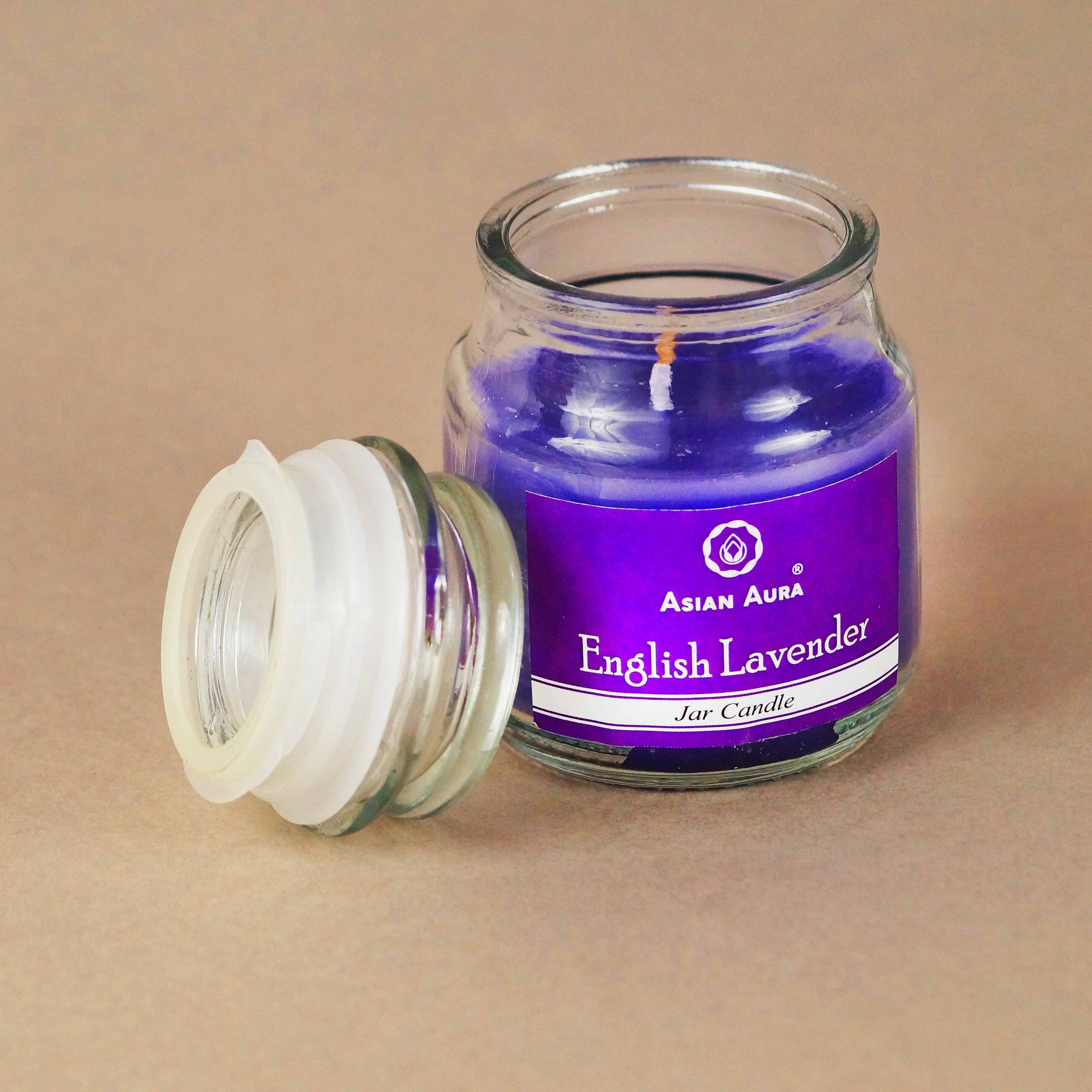 Asian Aura English Lavender Highly Fragrance Jar Candle (Pack of 1)