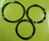 Belleville Washer - High Carbon Steel, 0.5 X 36mm , Black Wave Design With 5.1mm Height And 0.5mm Thickness