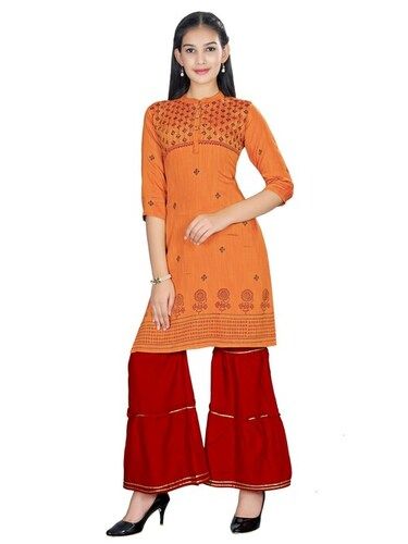 girls designer kurti sarara set