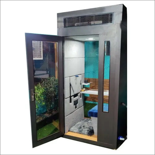 Wooden Wood Soundproof Insulation Cabin With Glass Door