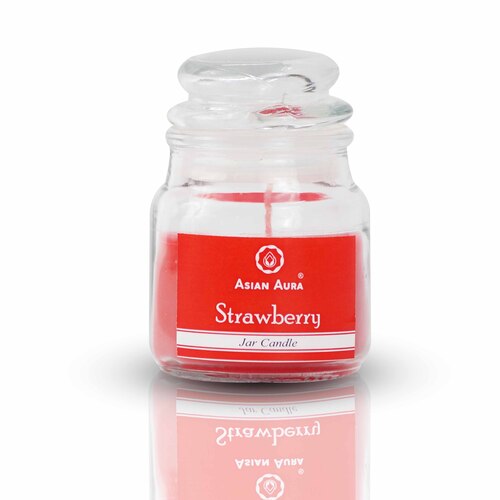 Asian Aura Strawberry Highly Fragranced Jar Candle (Pack of 1)
