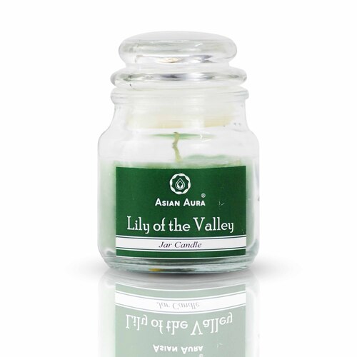 Asian Aura Lily of the valley Highly Fragranced Jar Candle (Pack of 1)