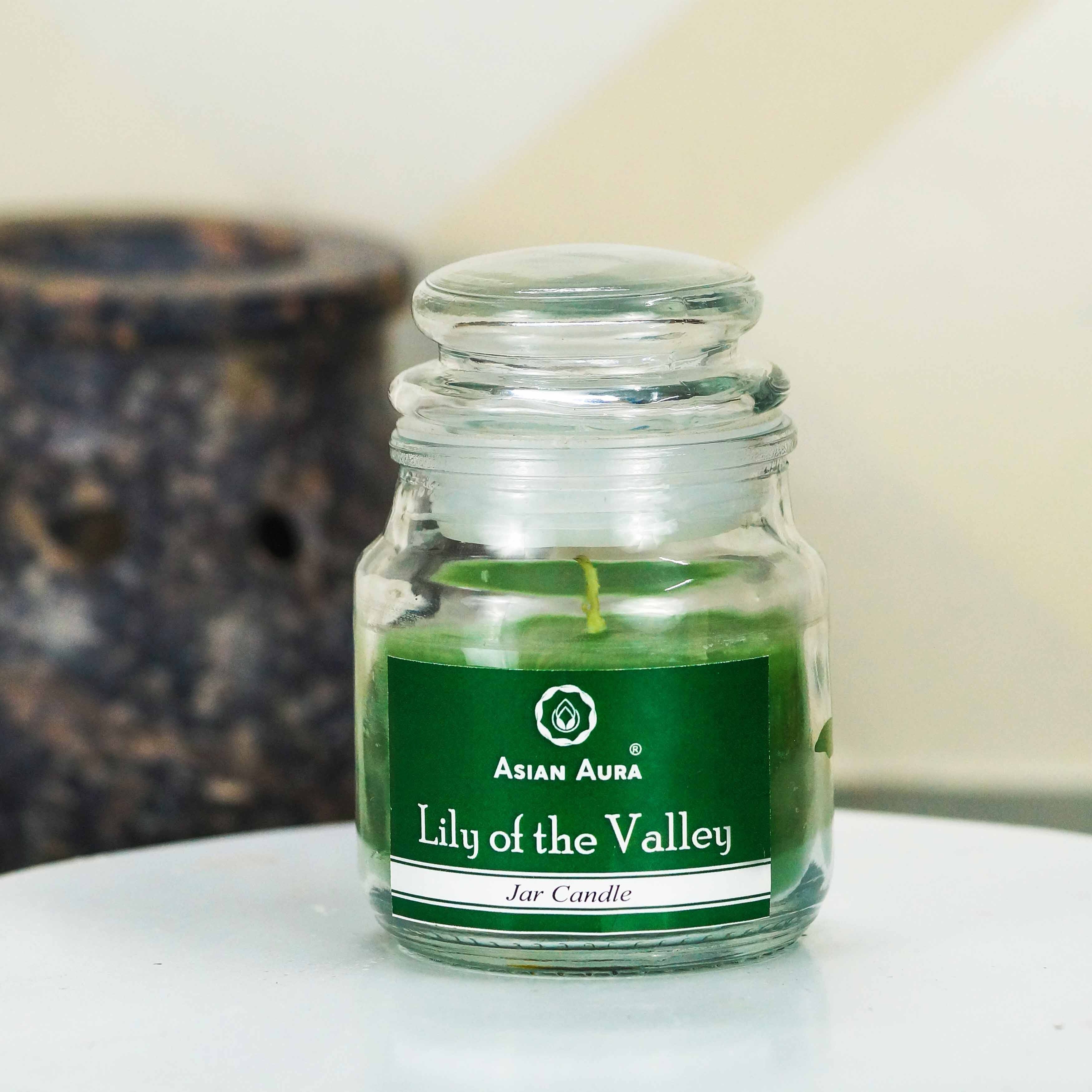 Asian Aura Lily of the valley Highly Fragranced Jar Candle (Pack of 1)