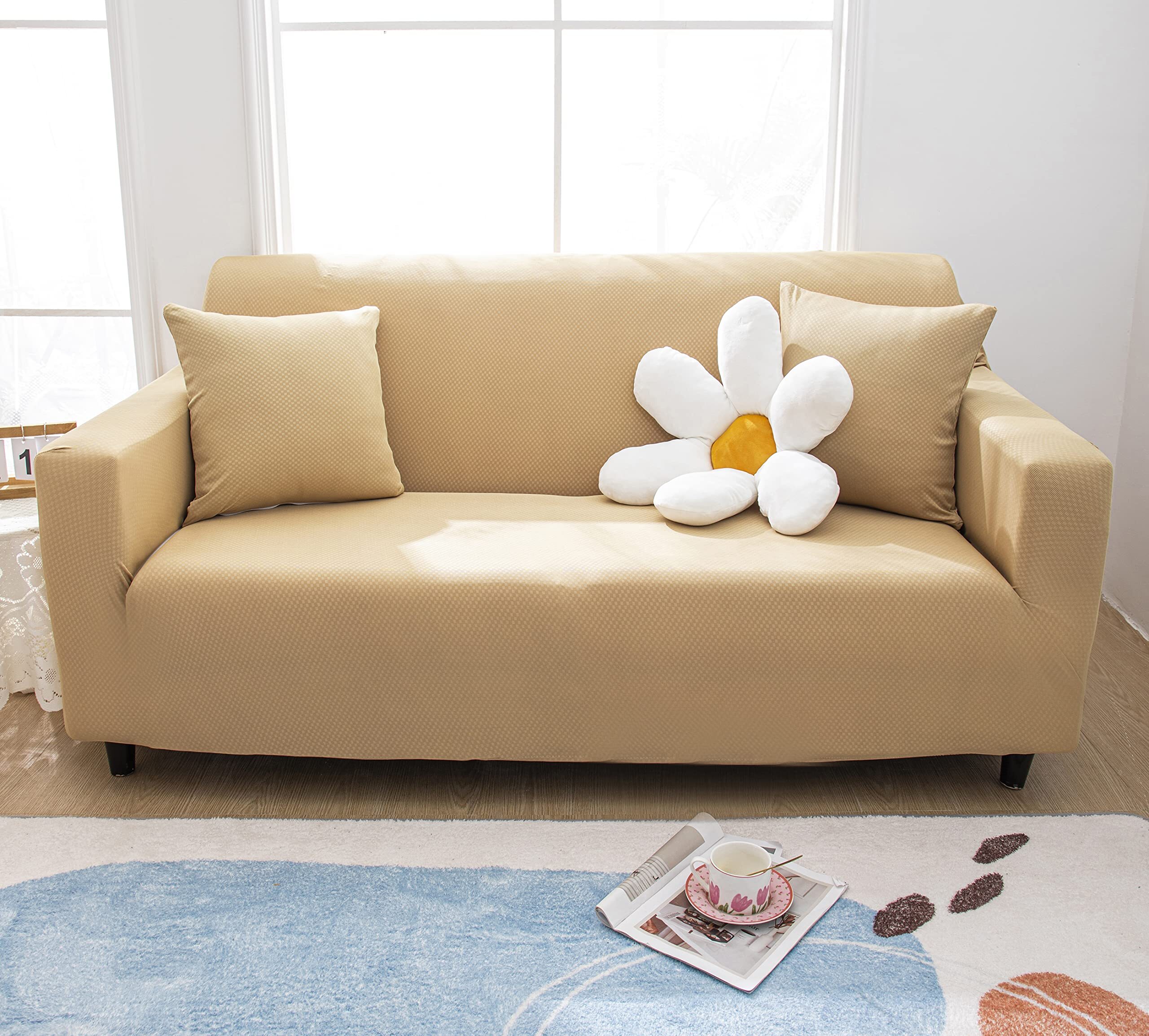 House of Quirk Single Seater Sofa Slipcover with 1 Cushion Cover