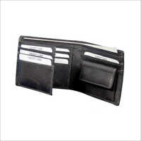 Black Mens Bifold Leather Wallet