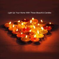 Asian Aura Smokeless T-Light Candles 3-4 Hrs Burning Time Candle Candle Multicolour Pack of 30