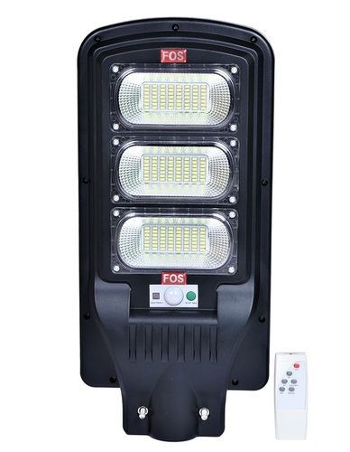FOS Solar LED Street Light 60W with Remote Control and Programmable Motion Sensor - Cool White