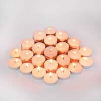 Asian Aura Smokeless T-Light Candles 3-4 Hrs Burning Time Candle Candle White Pack of 20