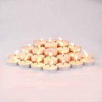 Asian Aura Smokeless T-Light Candles 3-4 Hrs Burning Time Candle Candle White Pack of 30