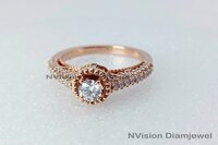 Rose Gold Solitaire Vintage Ring