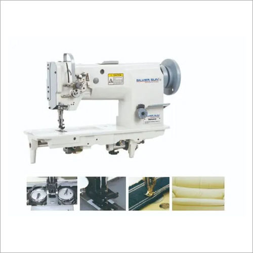 White Single Double Needle Sewing Machine