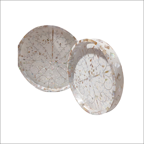 Mother Of Pearl Round Serving Tray