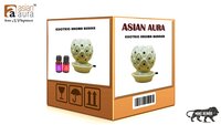 Asian Aura Ceramic Aromatic Oil Diffuser with 2 oil bottles (AAEB 002-B)