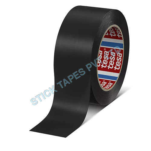 Premium Soft PVC Floor Marking Tape Black - Acrylic Water Base, Single-Sided Solvent Adhesive | Durable, High-Visibility Black Design