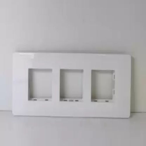 Entice White 6 Module Plate Dimension(L*W*H): 23X1X9  Centimeter (Cm)