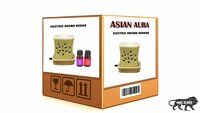 Asian Aura Ceramic Aromatic Oil Diffuser with 2 oil bottles AAEB 002-B2