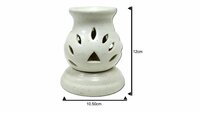 Asian Aura Ceramic Aromatic Oil Diffuser with 2 oil bottles AAEB 004-W