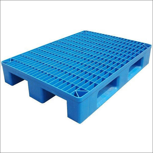 Injection Moulding Blue Plastic Pallets Size: 760  X 635  X 150 Mm