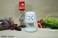 Asian Aura Ceramic Aromatic Oil Diffuser with 2 oil bottles AAEB 005-W