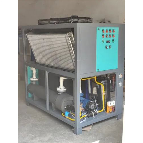 Dark Gray & Green Air Cooled Water Chiller Plant