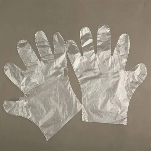 White Disposable Plastic Hand Gloves