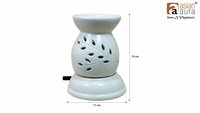 Asian Aura Ceramic Aromatic Oil Diffuser with 2 oil bottles AAEB 006-W