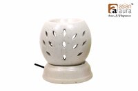 Asian Aura Ceramic Aromatic Oil Diffuser with 2 oil bottles AAEB 008-W