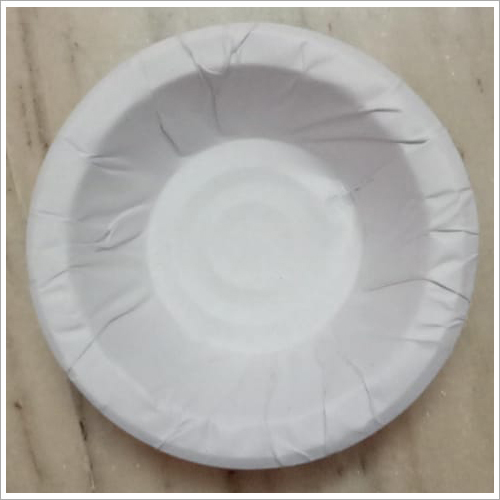 White Snacks Paper Plate