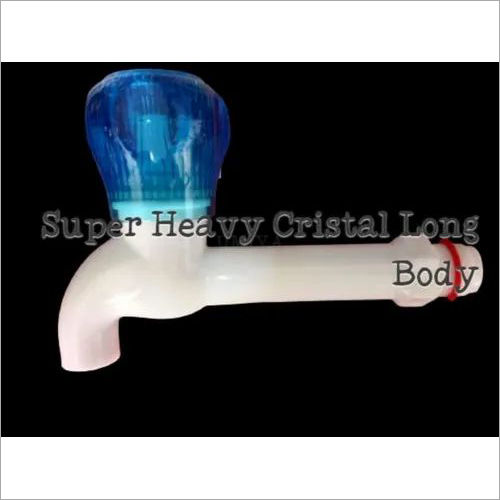 White Super Heavy Crystal Long Body Bib Cock