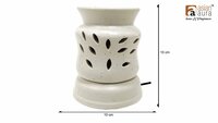 Asian Aura Ceramic Aromatic Oil Diffuser with 2 oil bottles AAEB 009-W