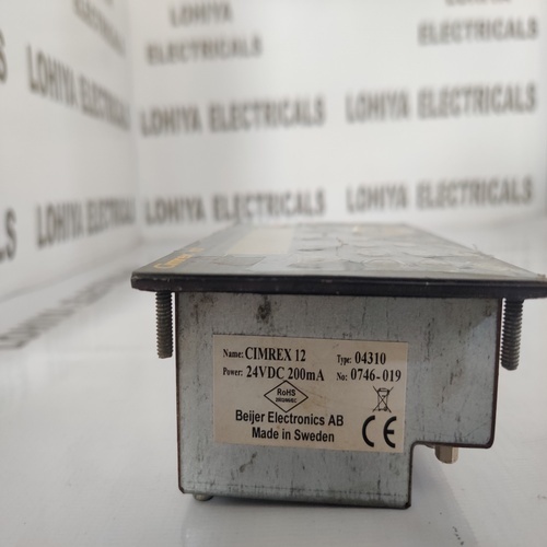 BEIJER ELECTRONICS CIMREX 12 04310 OPERATOR PANEL