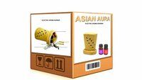 Asian Aura Ceramic Aromatic Oil Diffuser with 2 oil bottles AAEB 0012-B