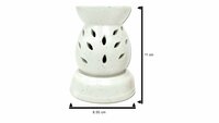 Asian Aura Ceramic Aromatic Oil Diffuser with 2 oil bottles AAEB 0013-W