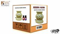 Asian Aura Ceramic Aromatic Oil Diffuser with 2 oil bottles AAEB 0014-B