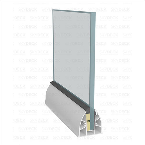 Easily Assembled Top Mount Glass Handrail Bottom Channel