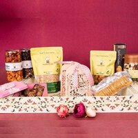 Diwali Gift Pack Al - 10 Curated Dry Fruit Varieties, Laddu Box, Assorted Chocolates, Festive Treats & Snacks For Memorable Celebrations