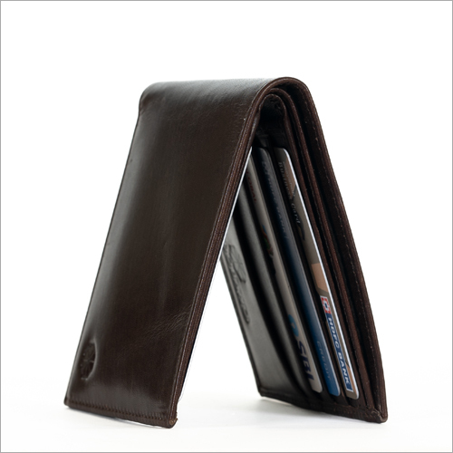 Mens Brown Leather Wallet With 8 Card Slots