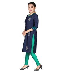 GIRLS TWO TONE RAYON EMBROIDERY KURTI