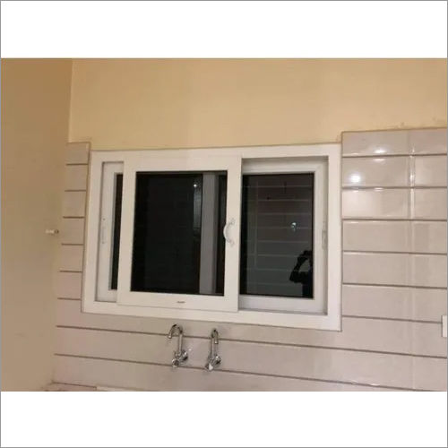 White Upvc Track Sliding Window