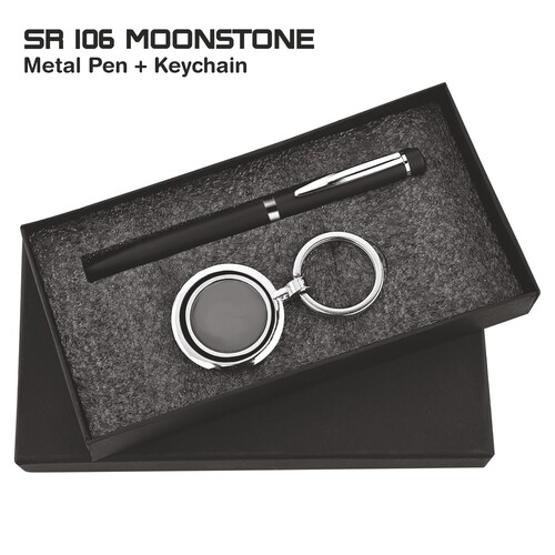 2 in 1 Pen Keychain Combo Gift Set Sr 106 Moonstone