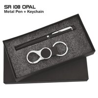 2 in 1 Pen Keychain Combo Gift Set Sr 108 Opal