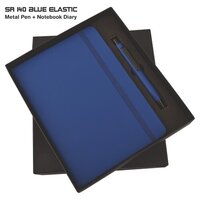 2 in 1 Pen Diary Combo Set Sr 140 Blue Elastic
