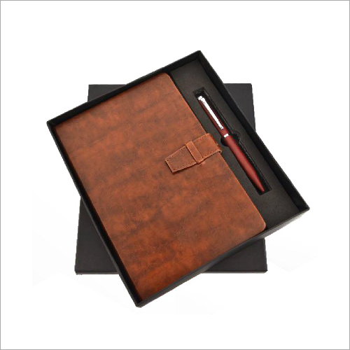2 in 1 Pen Diary Combo Set Sr 154 Textured Leather