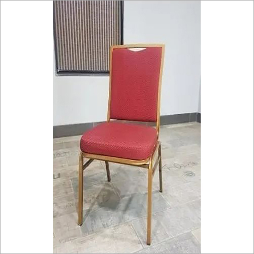 Polyster Banquet Chair - Fabric & Stainless Steel, Elegant Red Upholstery for Premium Events