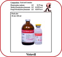 Pheniramine Maleate I.p. Brand - Vetovil / Dotvil 100 Ml Veterinary Injectables