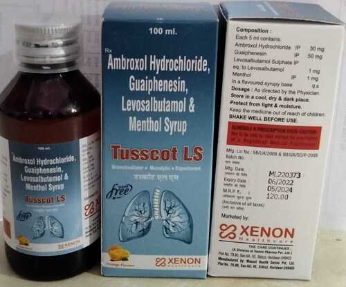 Ambroxol Hydrochloride Guaiphenesin Levosalbutamol And Menthol Syrup