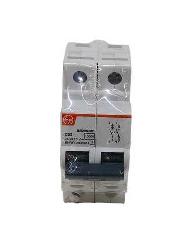 L and T Exora 63A Double Pole MCB