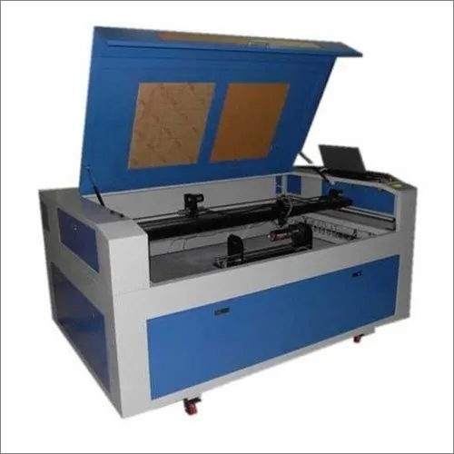 Blue And White Mild Steel Co2 Laser Engraving Machine