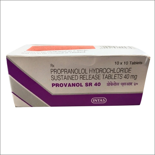 40mg Propranolol Hydrochloride Sustained Release Tablets