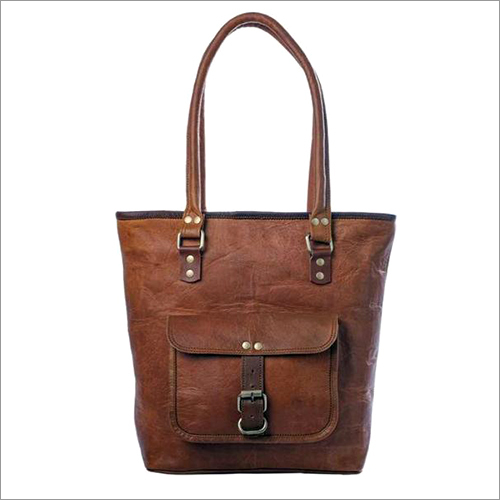Brown Ladies Leather Hand Bag